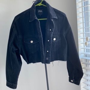 Zara cropped denim jacket